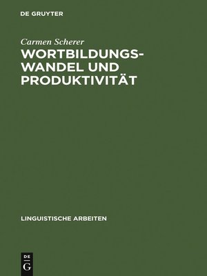 cover image of Wortbildungswandel und Produktivität